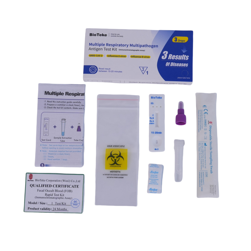 Bioteke 3 in 1 Covid Grippe A+B Antigen Rapid Test Kit